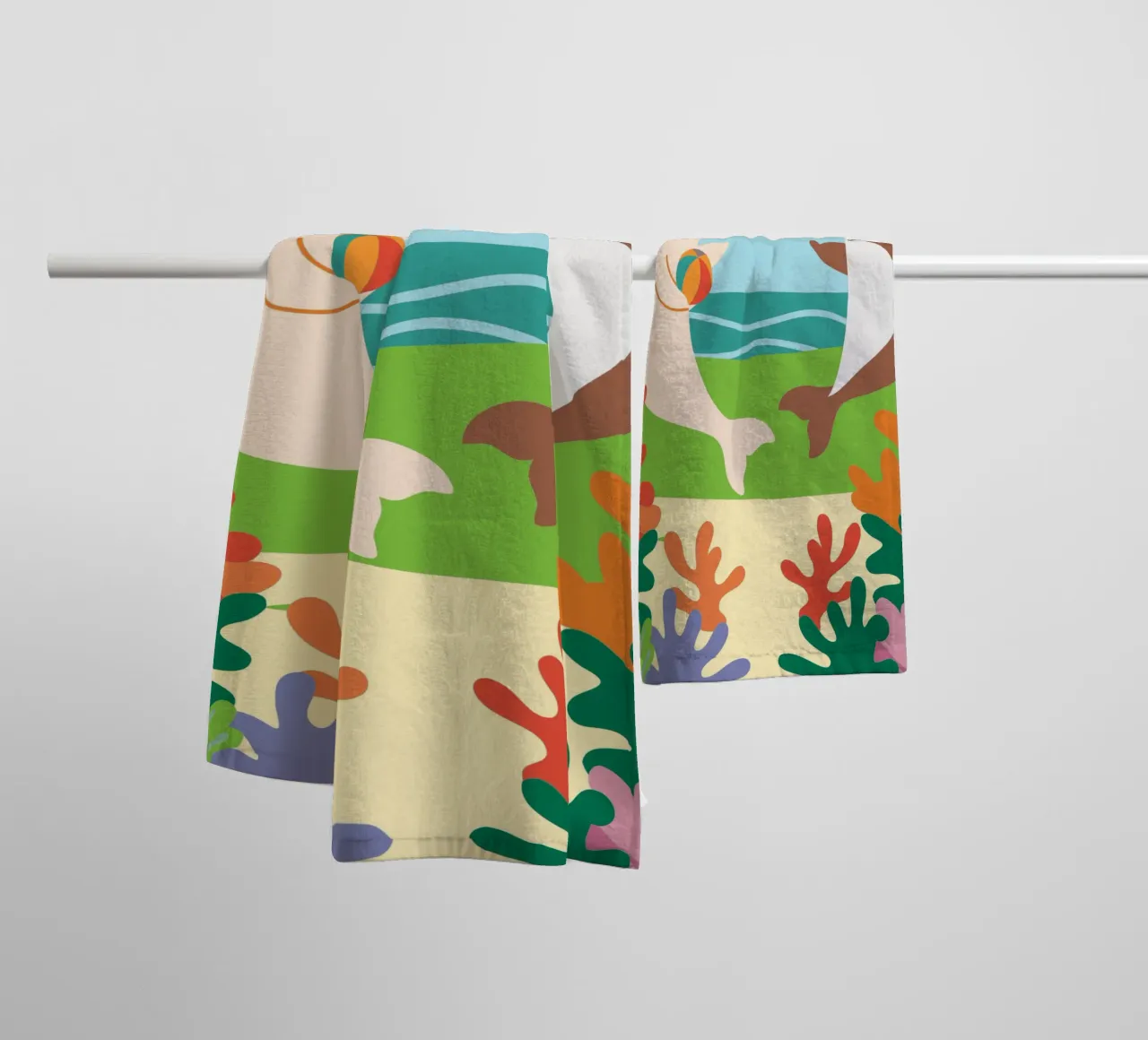 I Delfini giocano asciugamano da bagno da CUTE ANIMALS