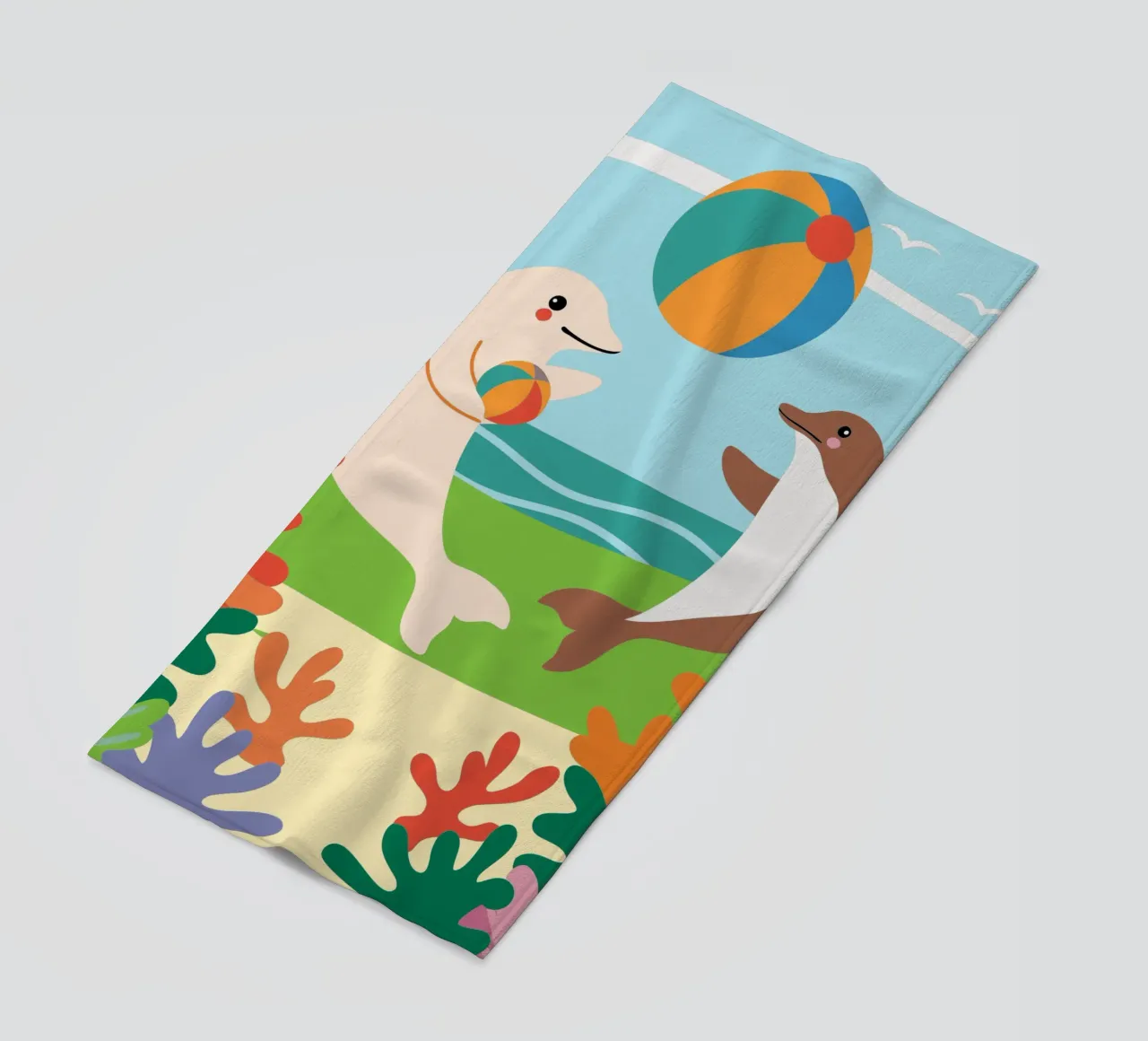 I Delfini giocano telo mare da CUTE ANIMALS