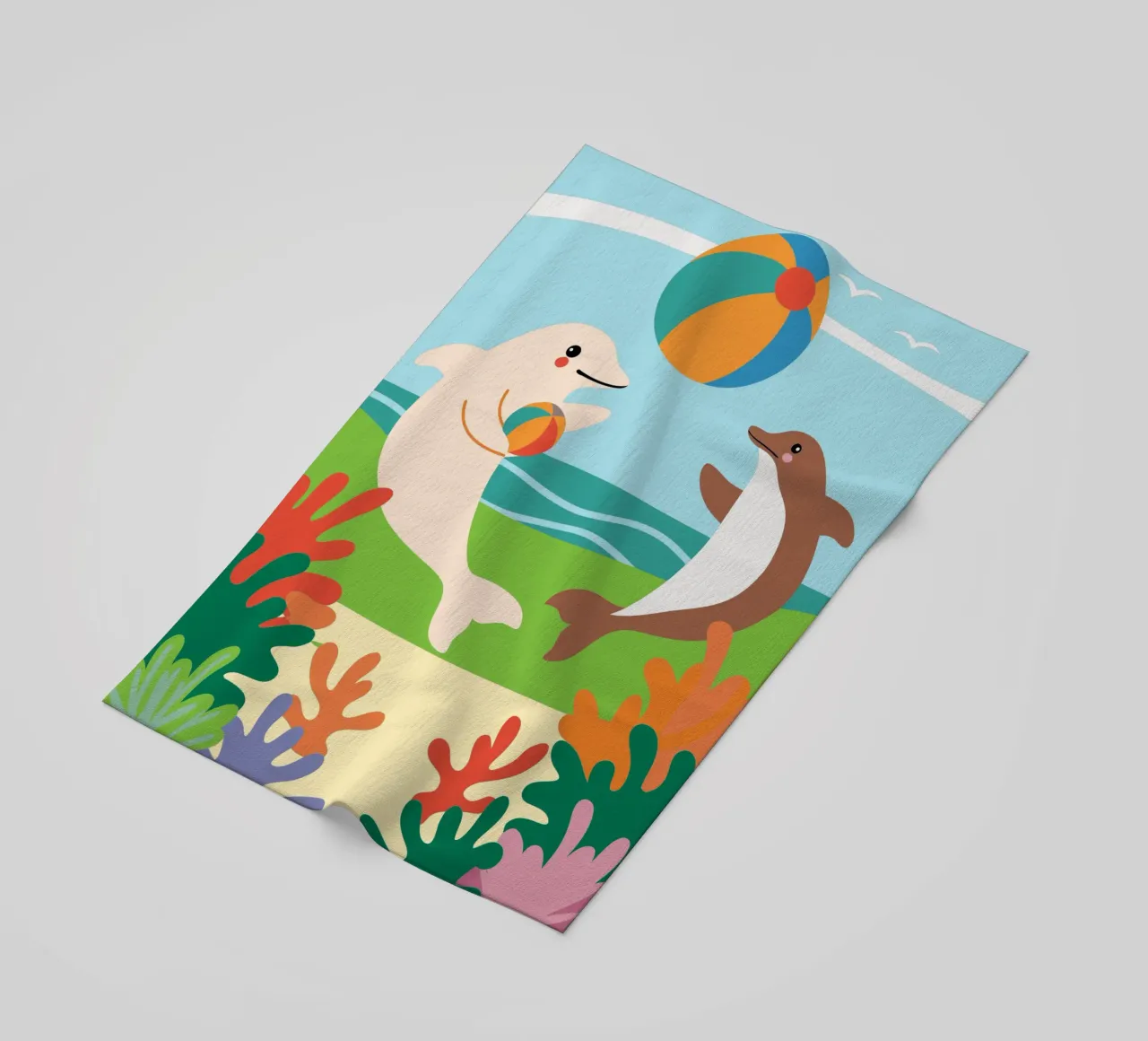 I Delfini giocano telo mare da CUTE ANIMALS