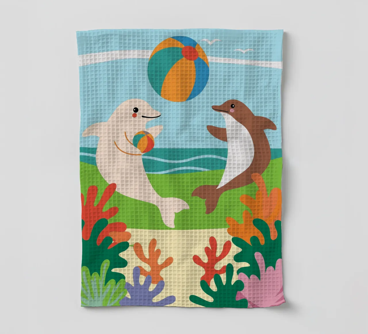 I Delfini giocano canovaccio da cucina da CUTE ANIMALS
