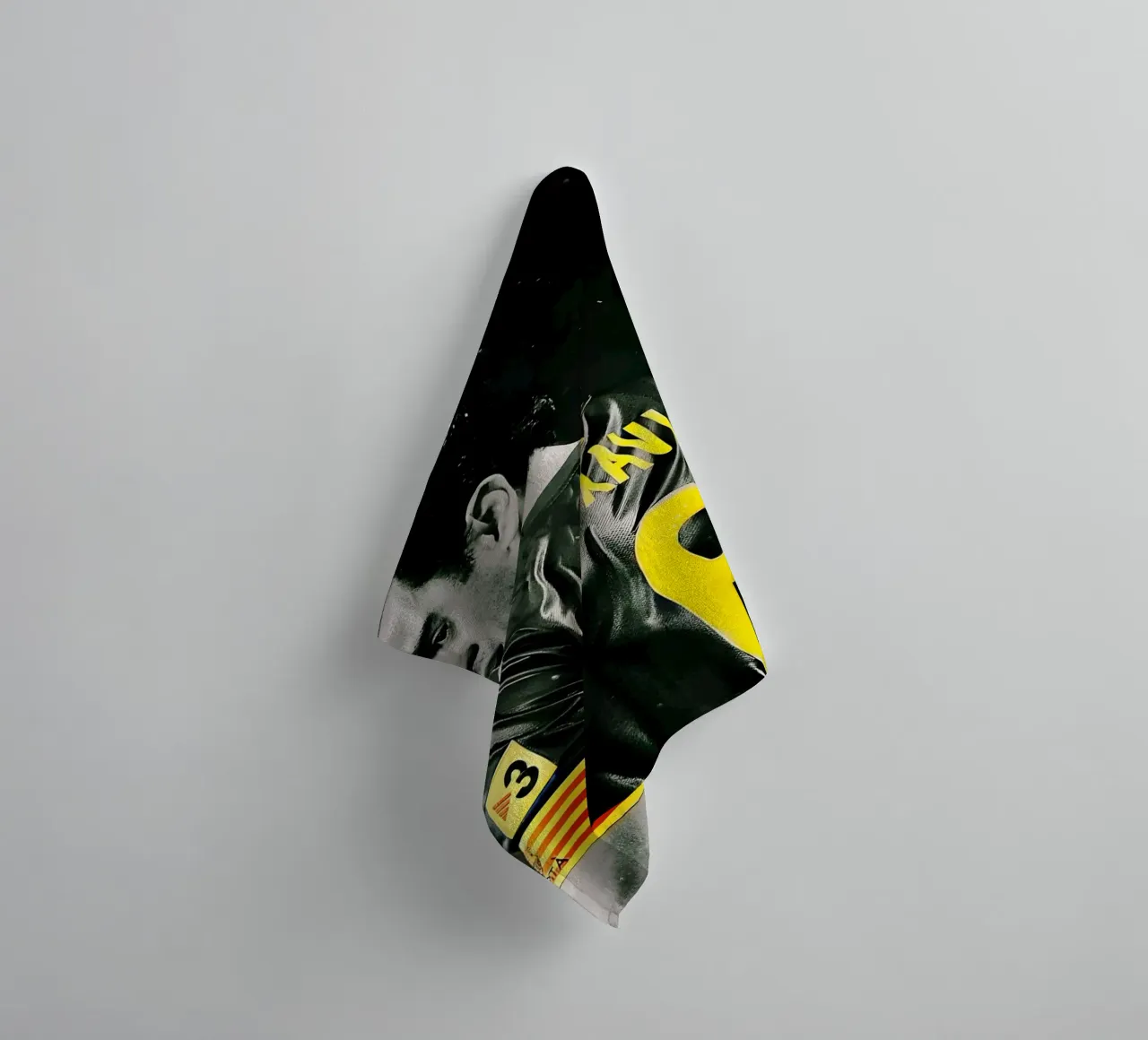 Xavi Hernández asciugamano da bagno da Low poly art