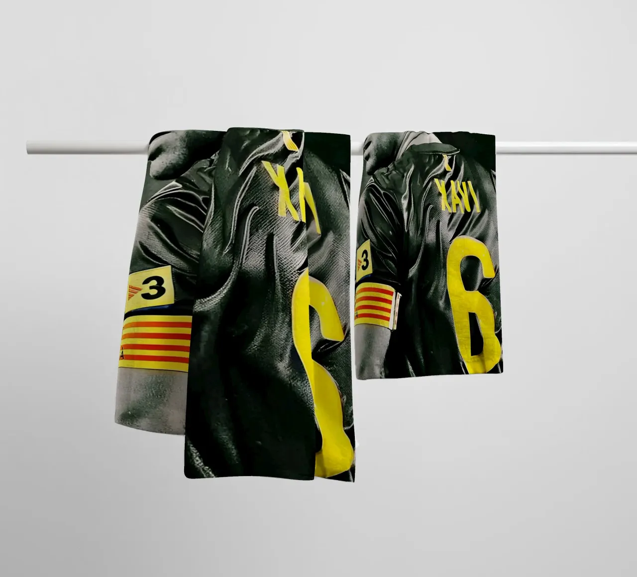 Xavi Hernández asciugamano da bagno da Low poly art