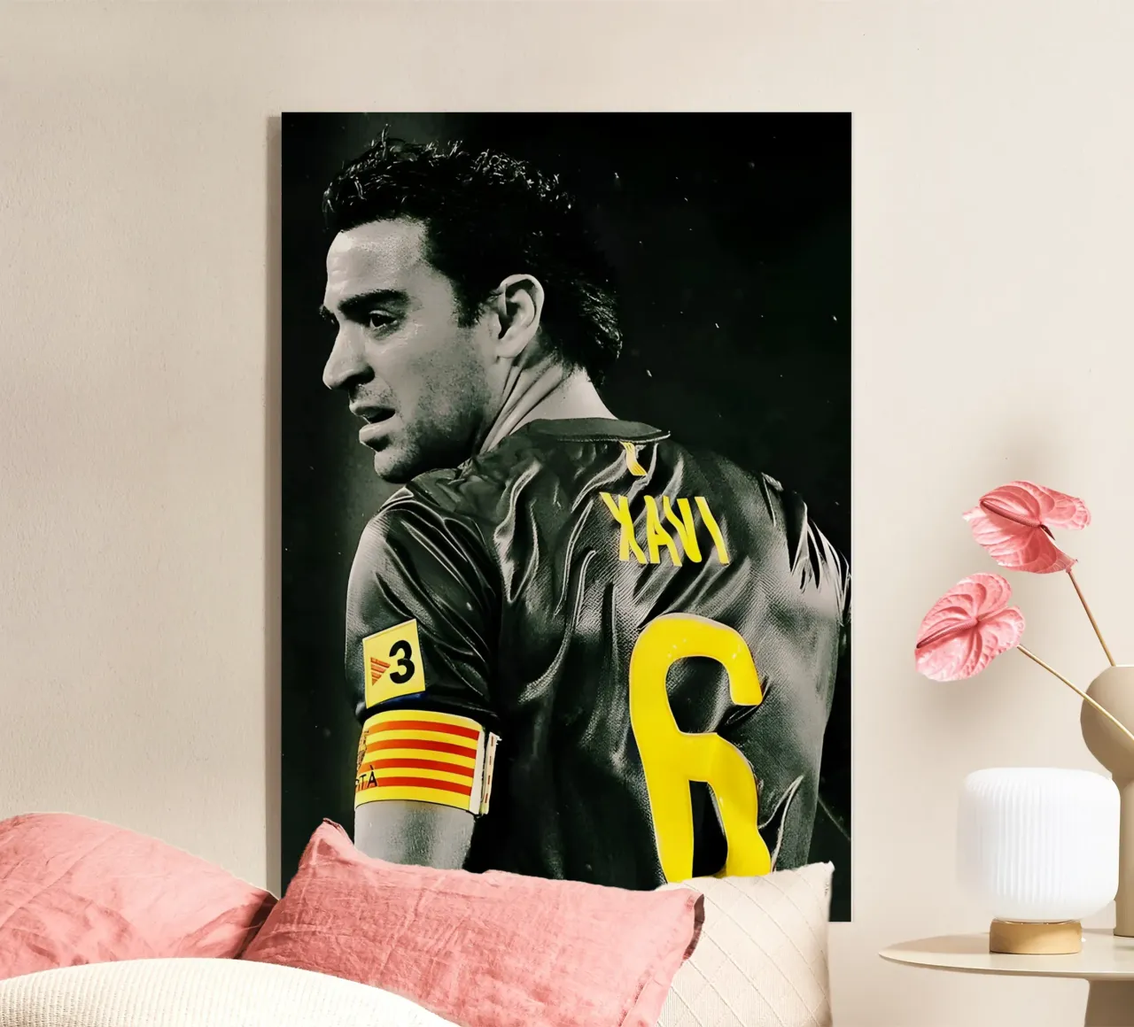 Xavi Hernández plexiglass da Low poly art
