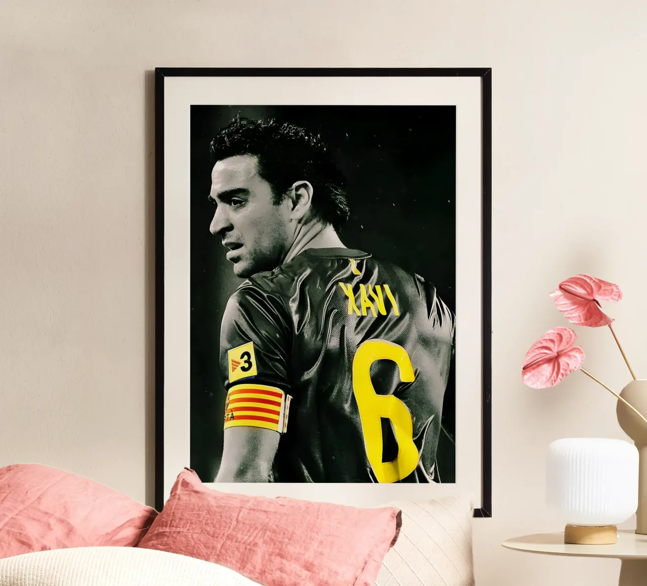 Xavi Hernández carta hahnemühle da Low poly art