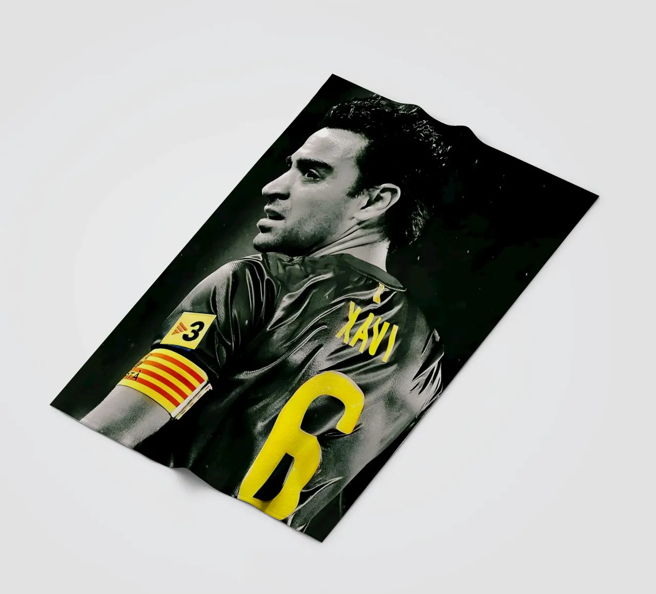 Xavi Hernández coperta in pile da Low poly art