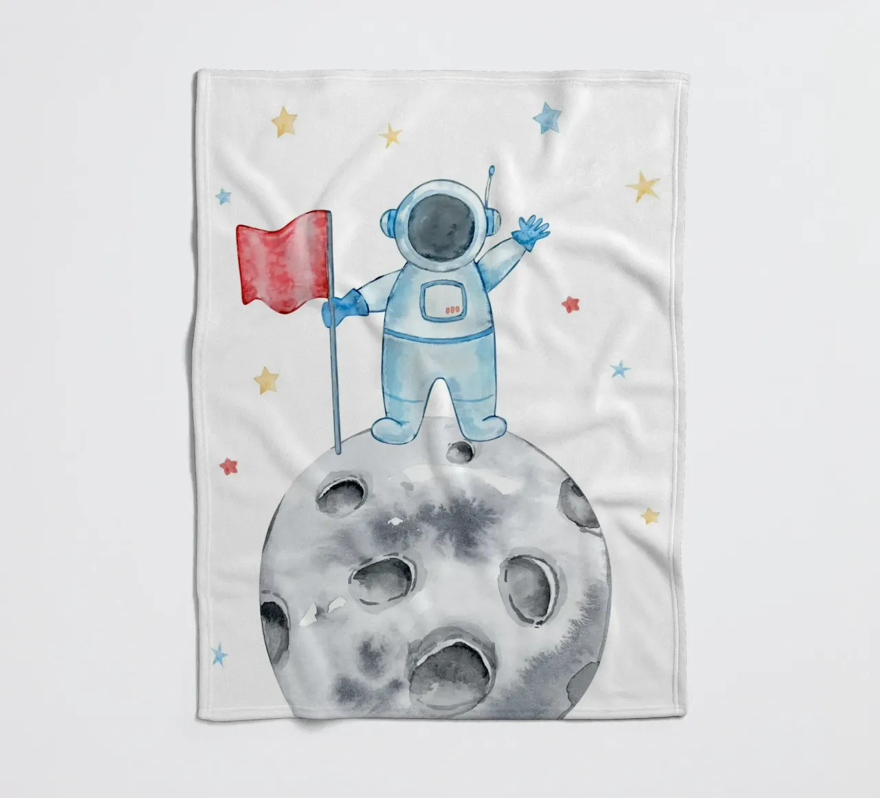 Astronaut on the moon coperta in pile da vintageshop