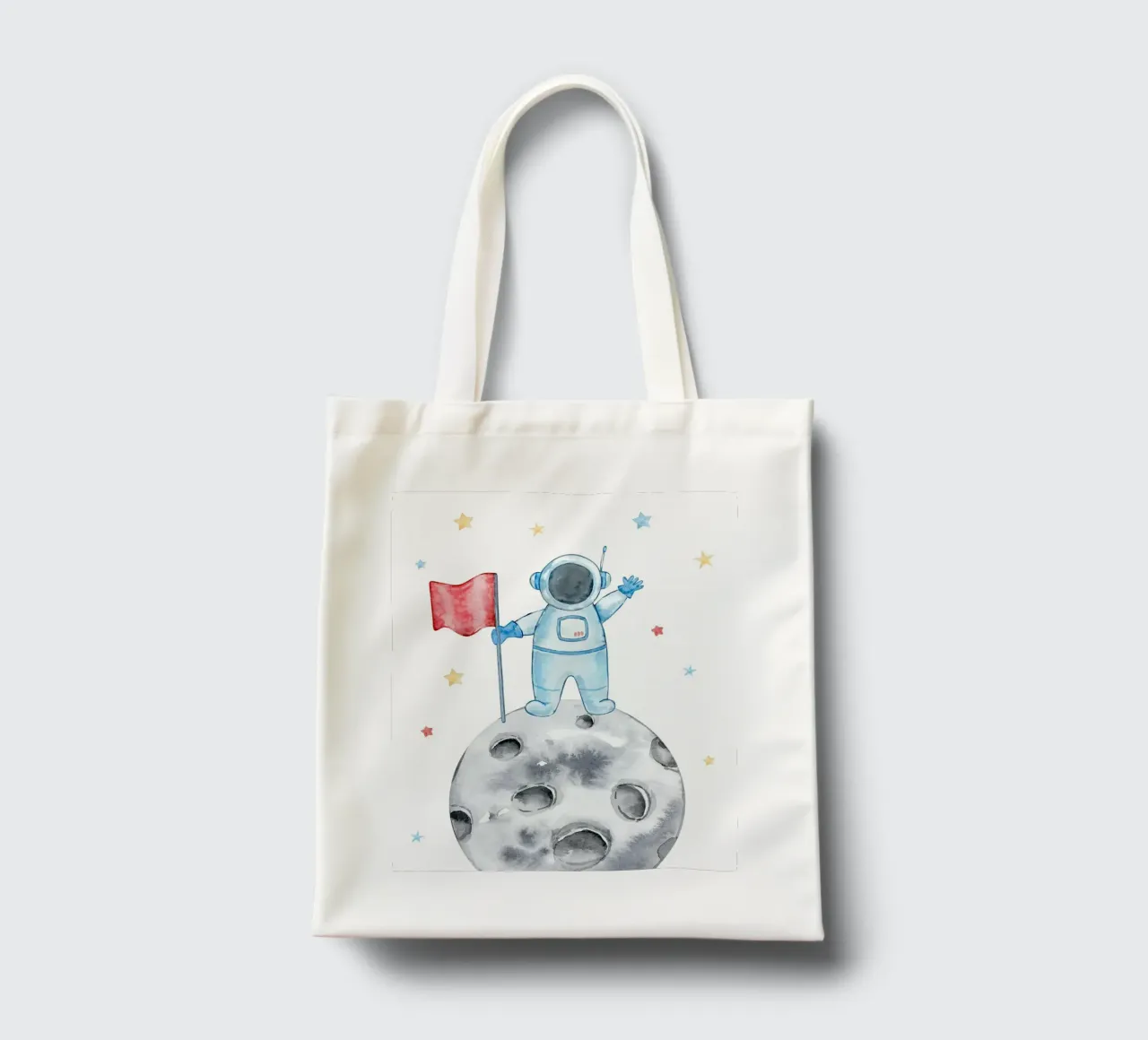 Astronaut on the moon borsa in juta da vintageshop