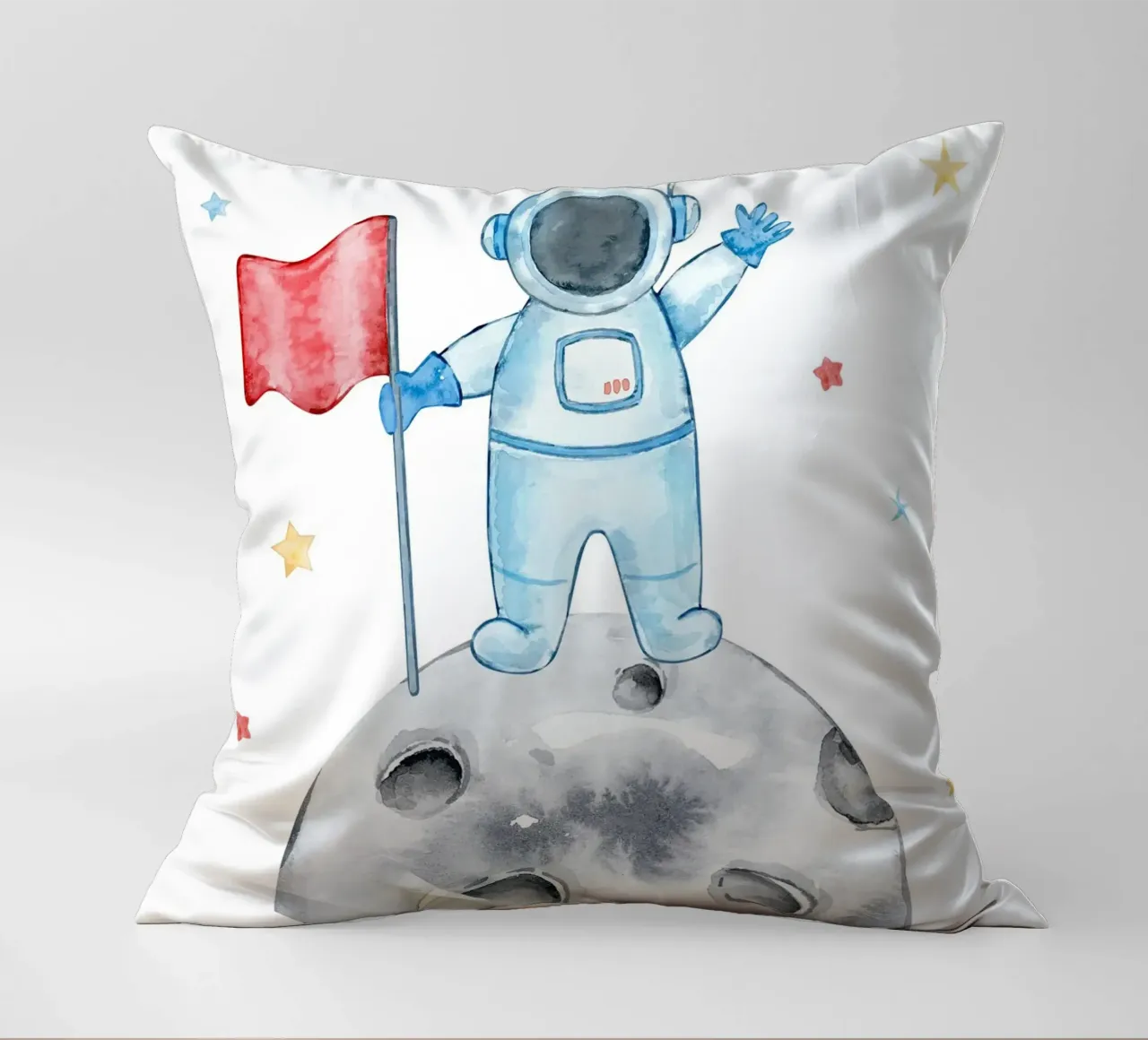 Astronaut on the moon cuscino da vintageshop