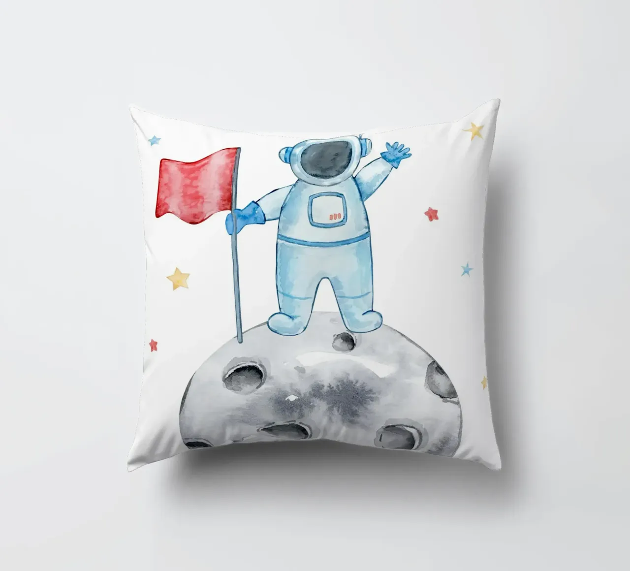 Astronaut on the moon cuscino da vintageshop