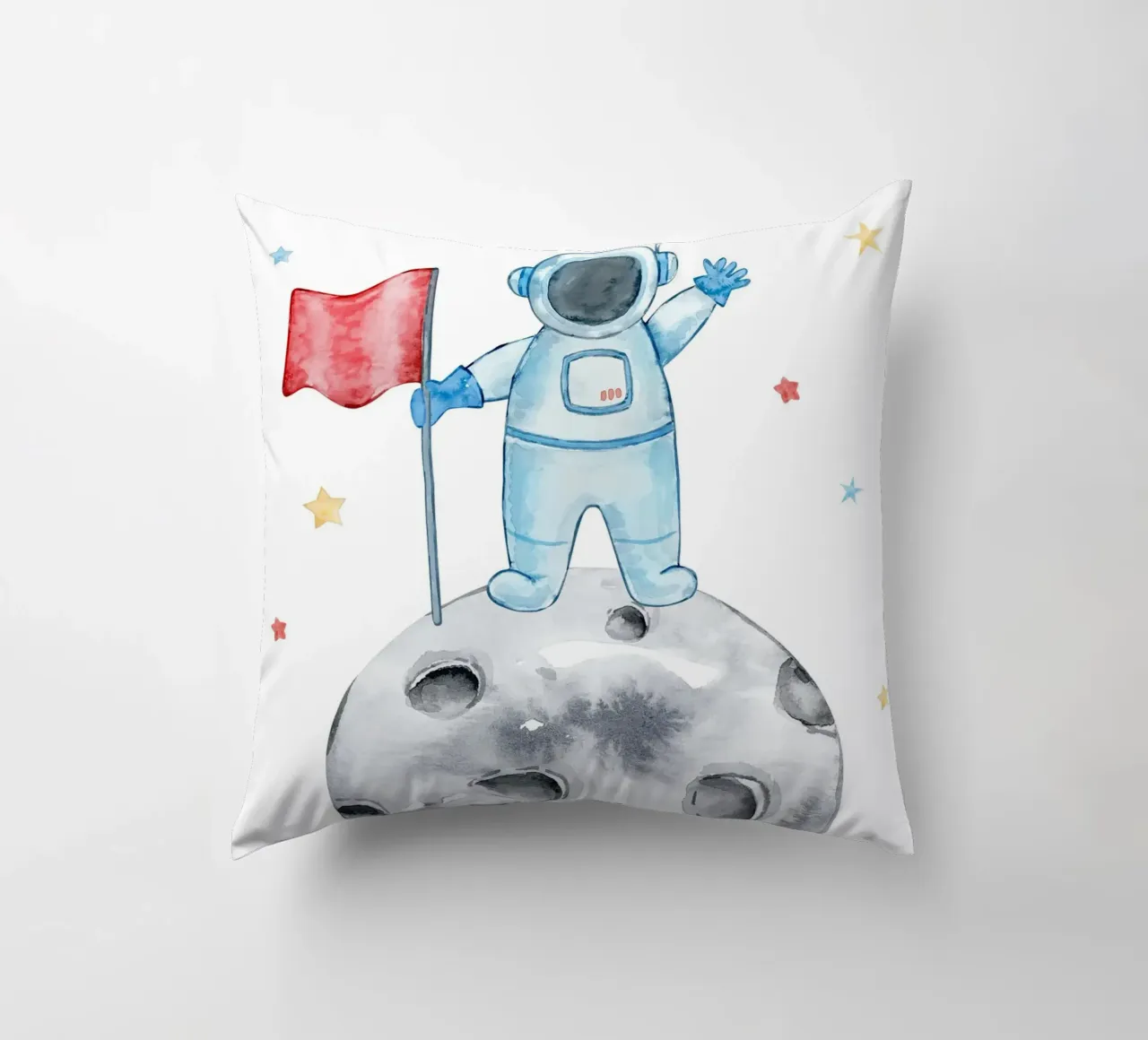 Astronaut on the moon cuscino da vintageshop