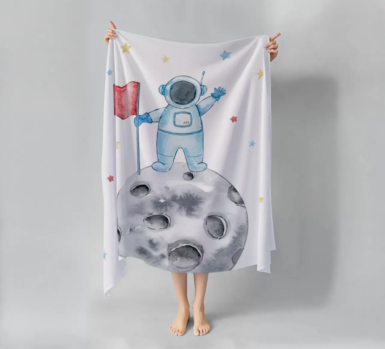 Astronaut on the moon telo mare da vintageshop