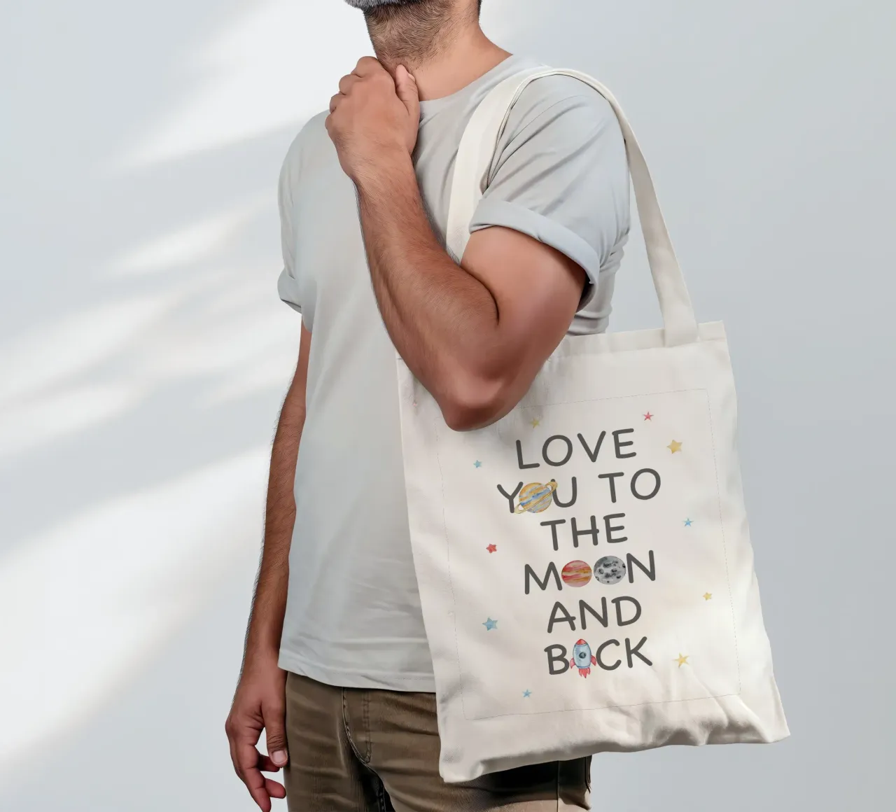 love you to the moon and back tote bag by vintageshop