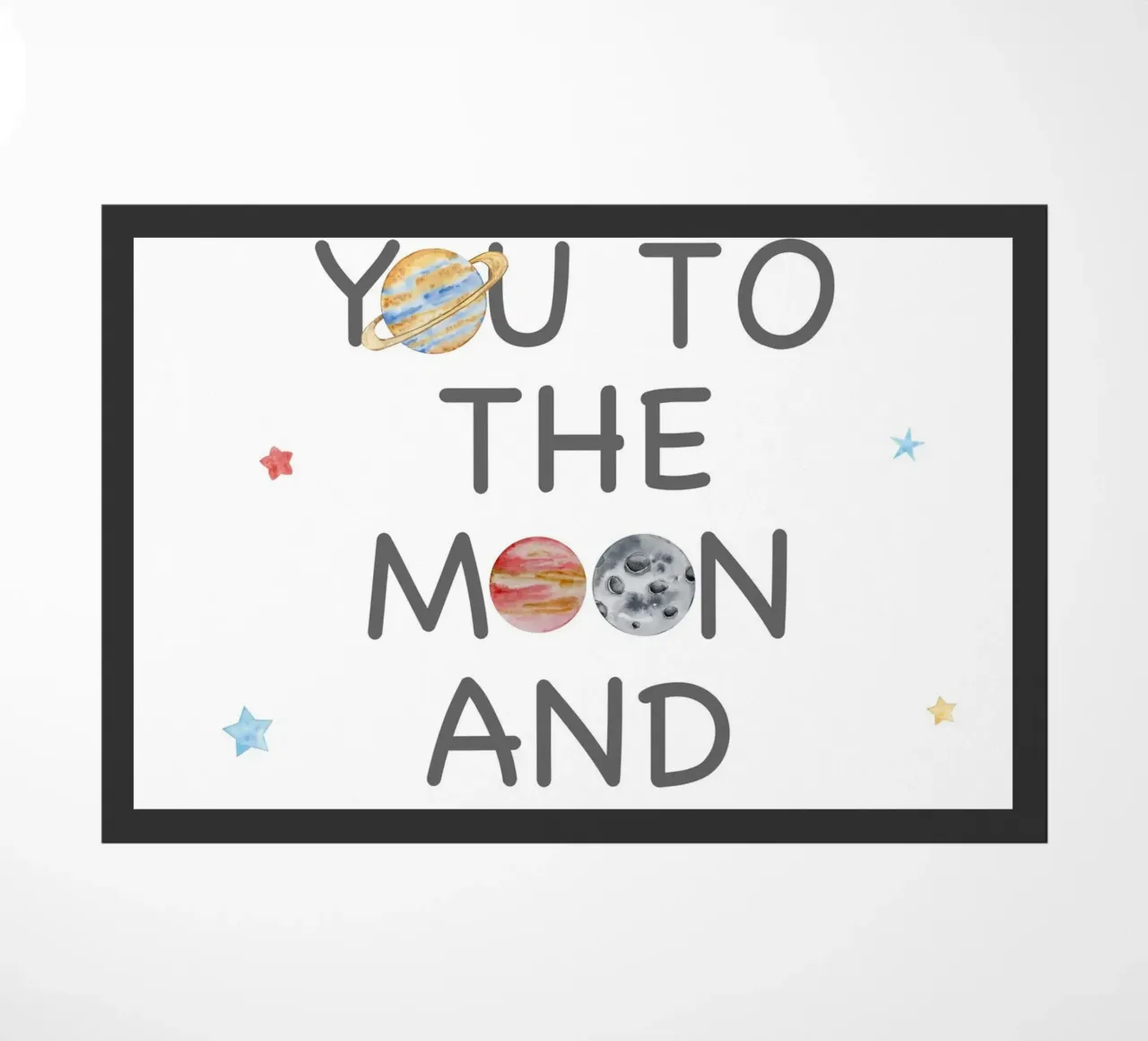 love you to the moon and back doormat by vintageshop