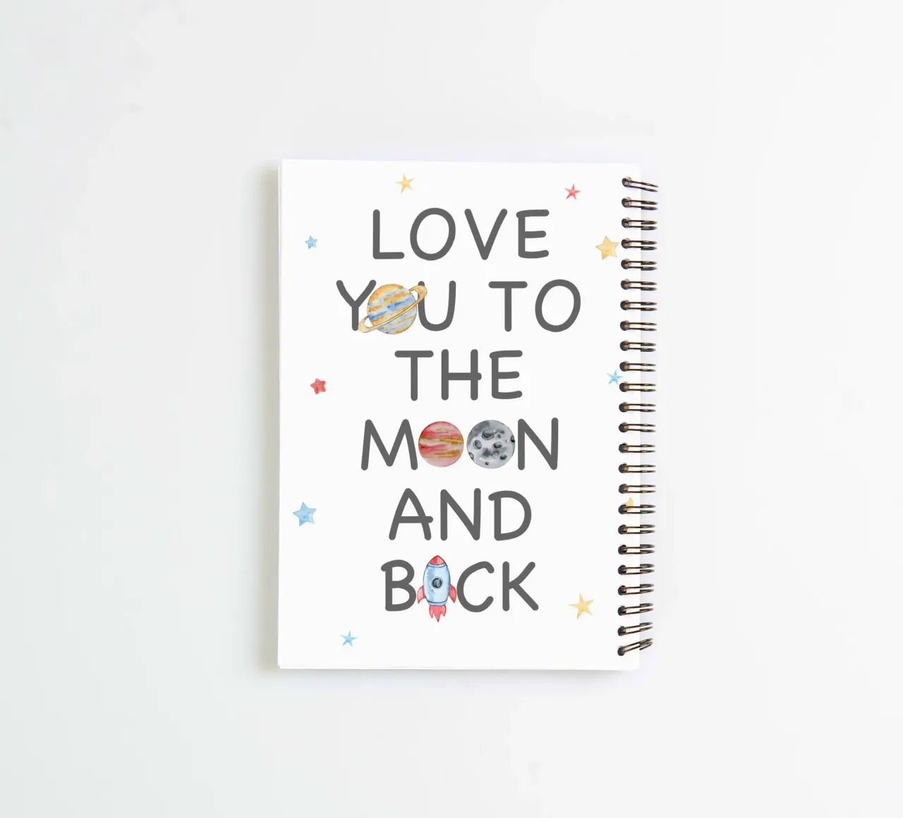 love you to the moon and back spiral notebook by vintageshop