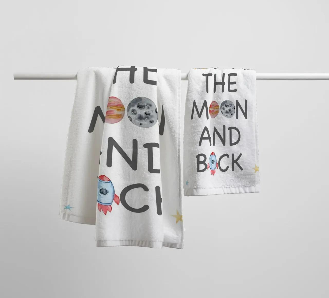 love you to the moon and back towel by vintageshop