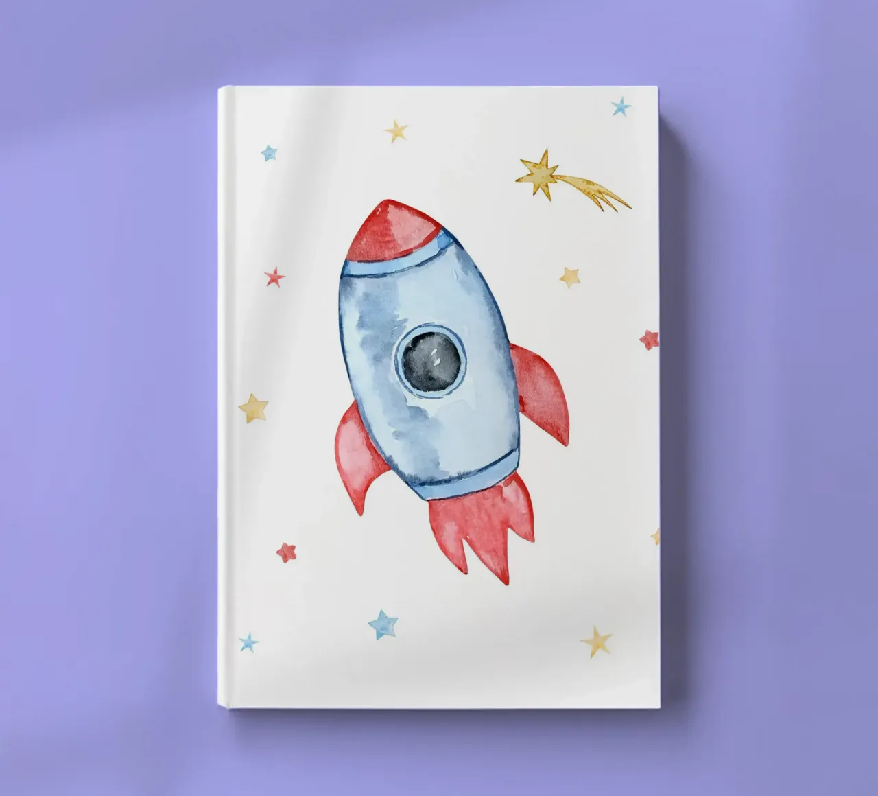rocket and star notebook by vintageshop