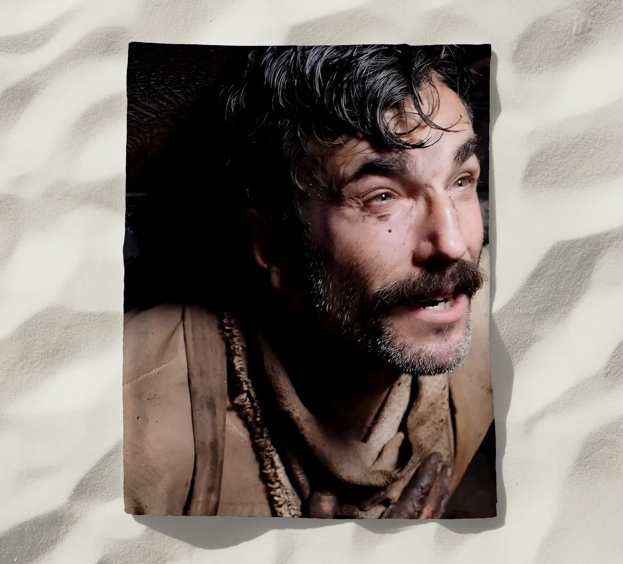 "There Will Be Blood" beach towel by Low poly art