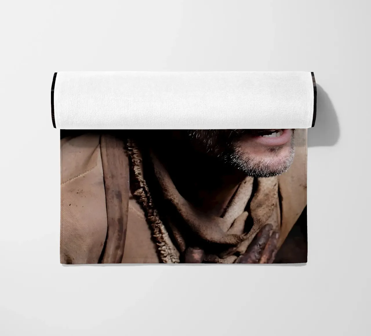 "There Will Be Blood" beach towel by Low poly art