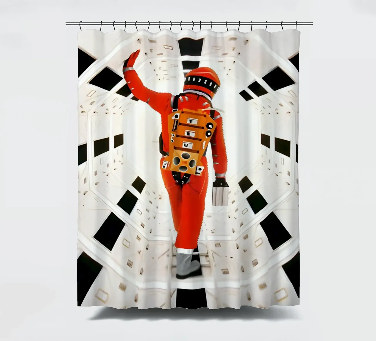 "2001: A space Odyssey" shower curtain by Low poly art