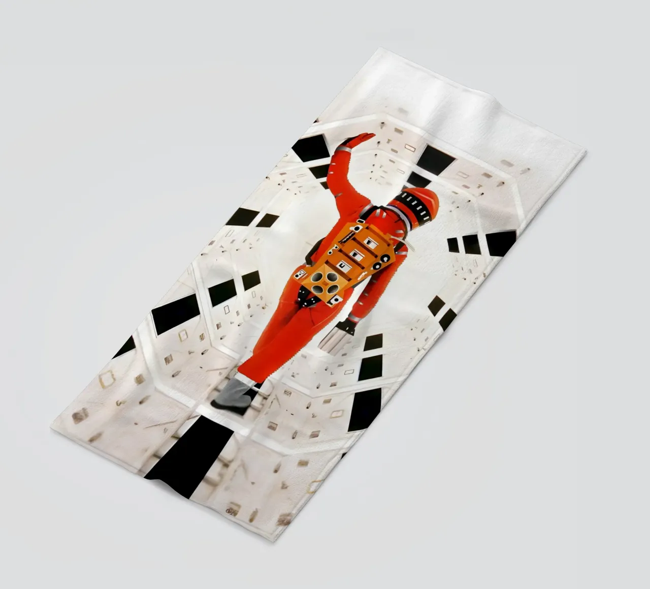 "2001: A space Odyssey" beach towel by Low poly art