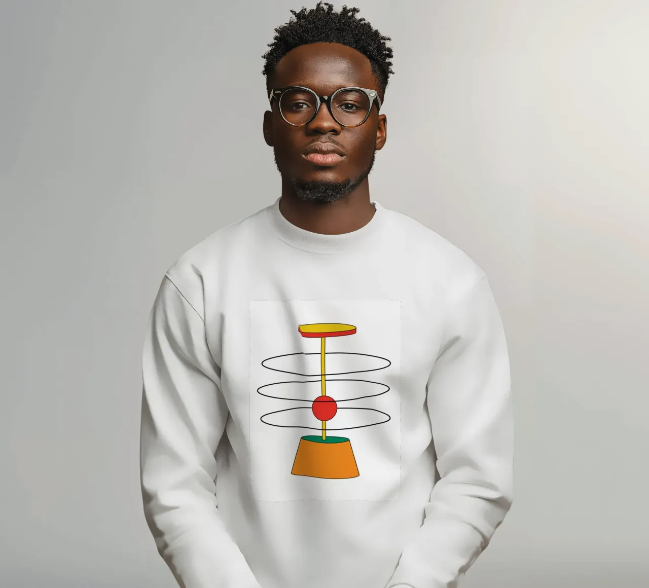 Abstract Shape Thinking Idea felpa da Family Bauhaus Art