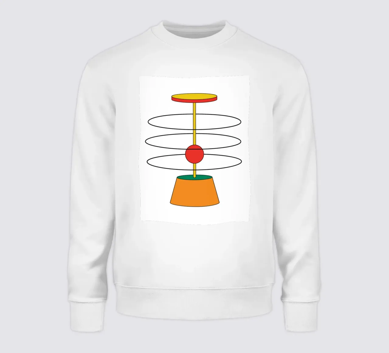 Abstract Shape Thinking Idea felpa da Family Bauhaus Art