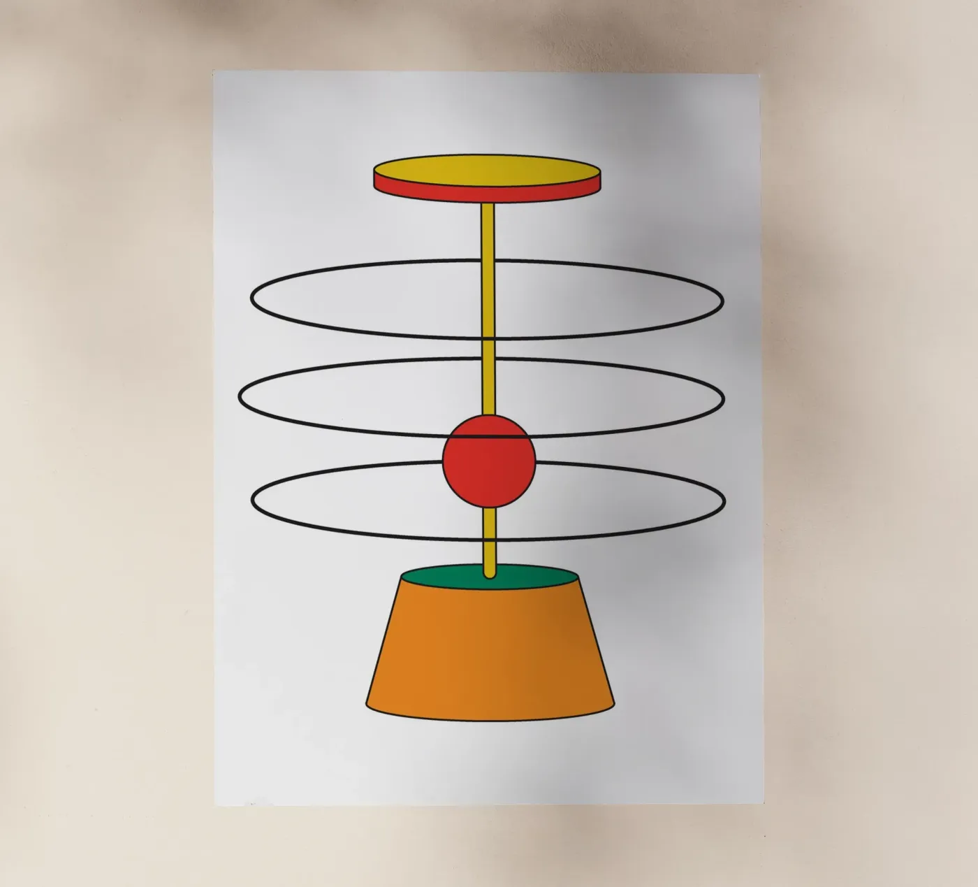 Abstract Shape Thinking Idea pellicola backlit da Family Bauhaus Art