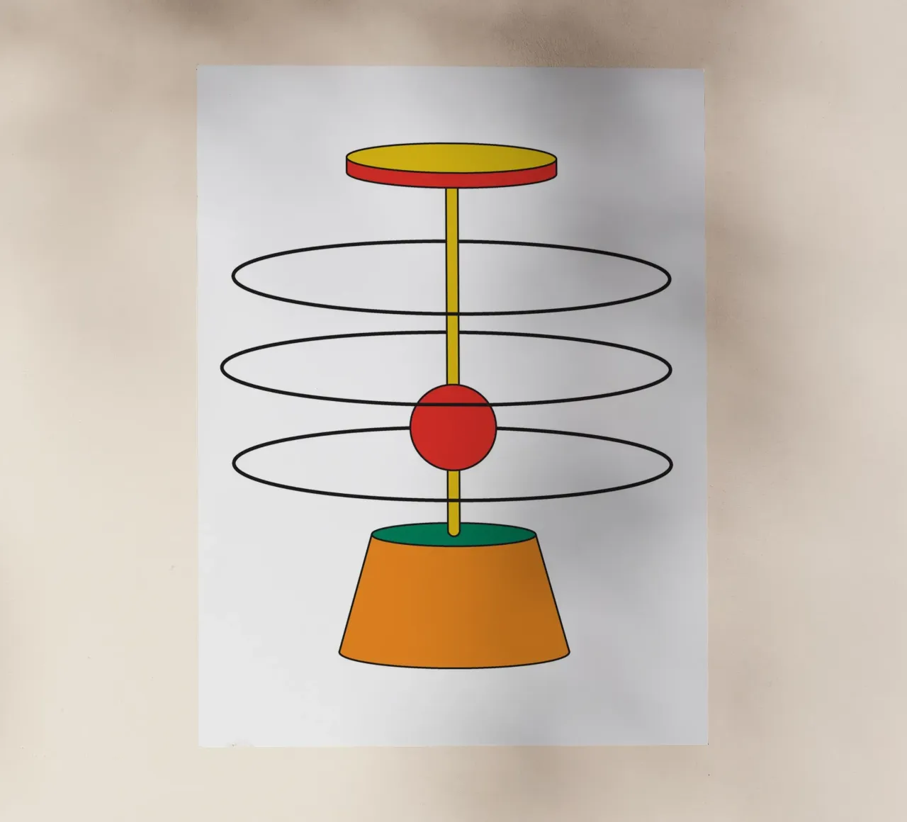 Abstract Shape Thinking Idea pellicola backlit da Family Bauhaus Art