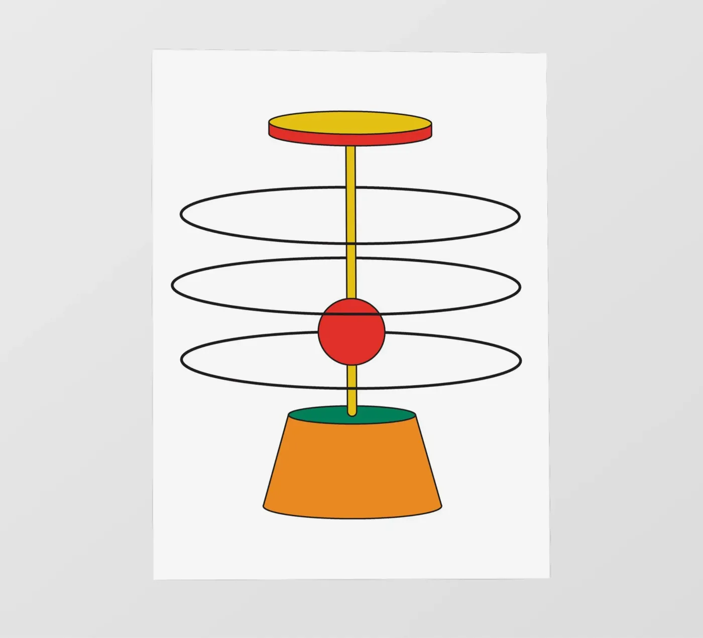 Abstract Shape Thinking Idea pellicola backlit da Family Bauhaus Art