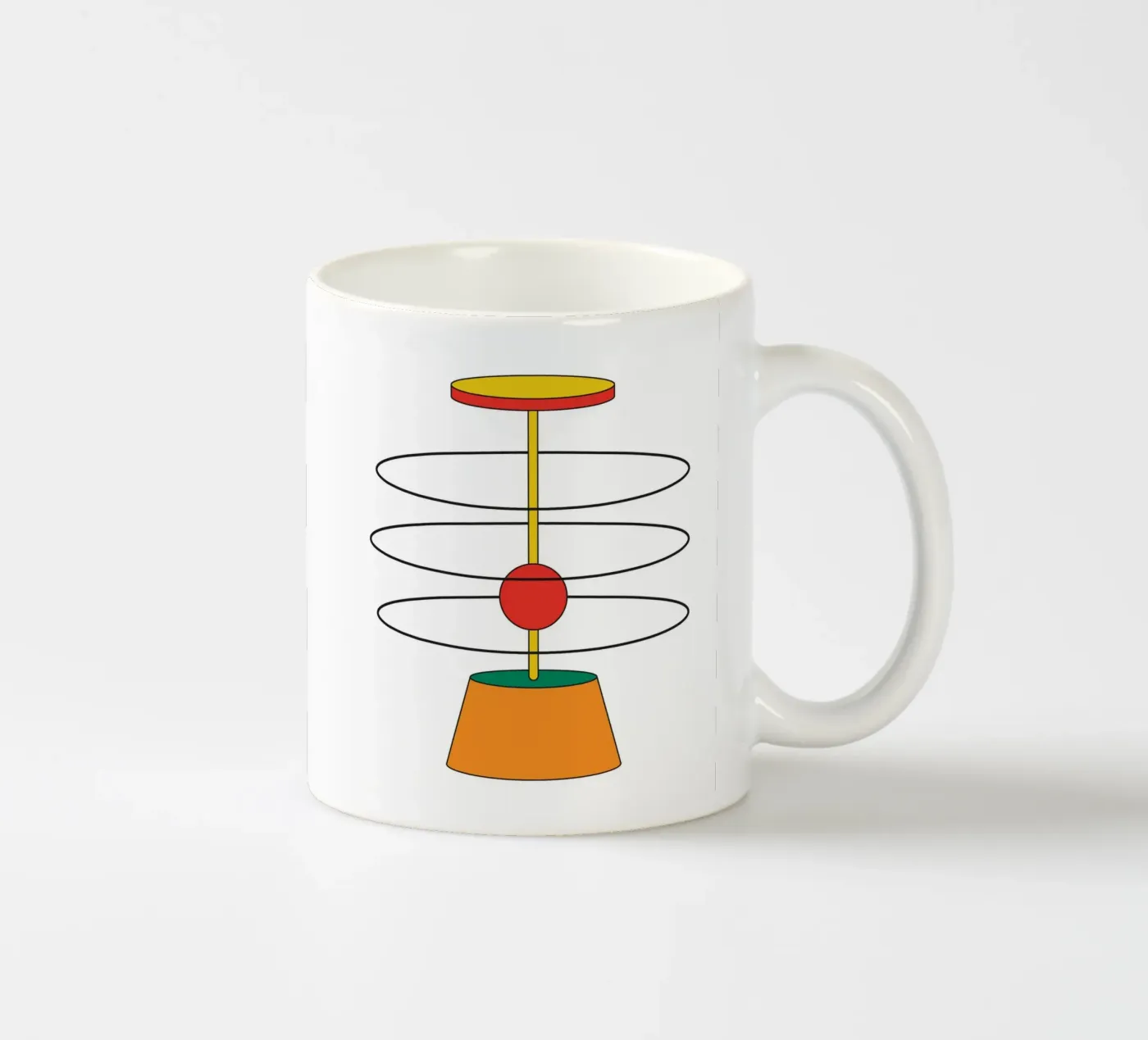 Abstract Shape Thinking Idea ceramic mug by Family Bauhaus Art