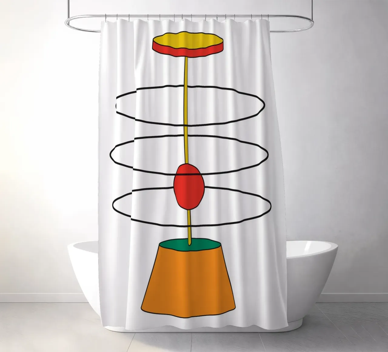 Abstract Shape Thinking Idea tenda da doccia da Family Bauhaus Art