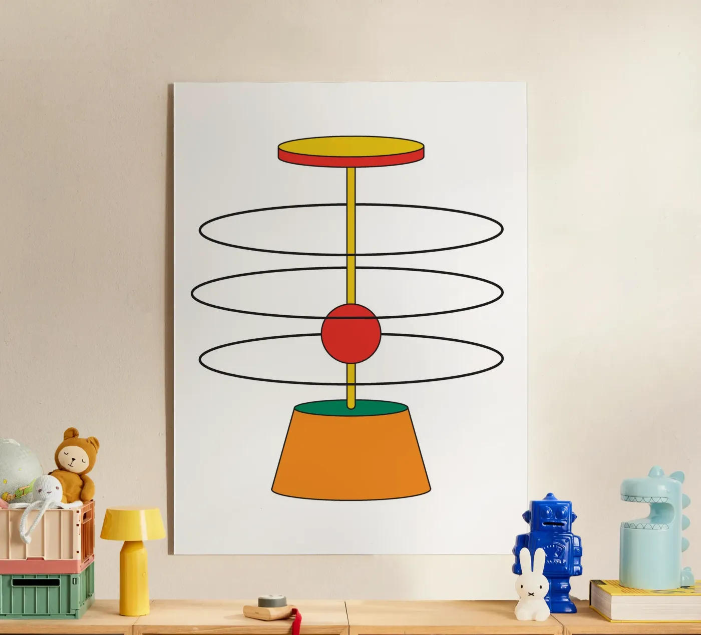 Abstract Shape Thinking Idea Acryl-Glas von Family Bauhaus Art