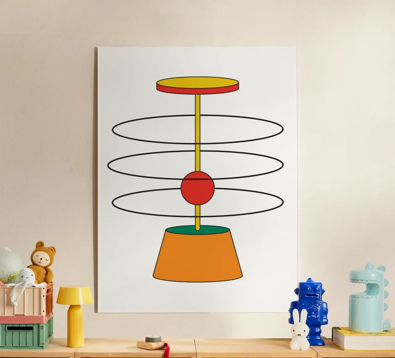 Abstract Shape Thinking Idea acrylic glass by Family Bauhaus Art