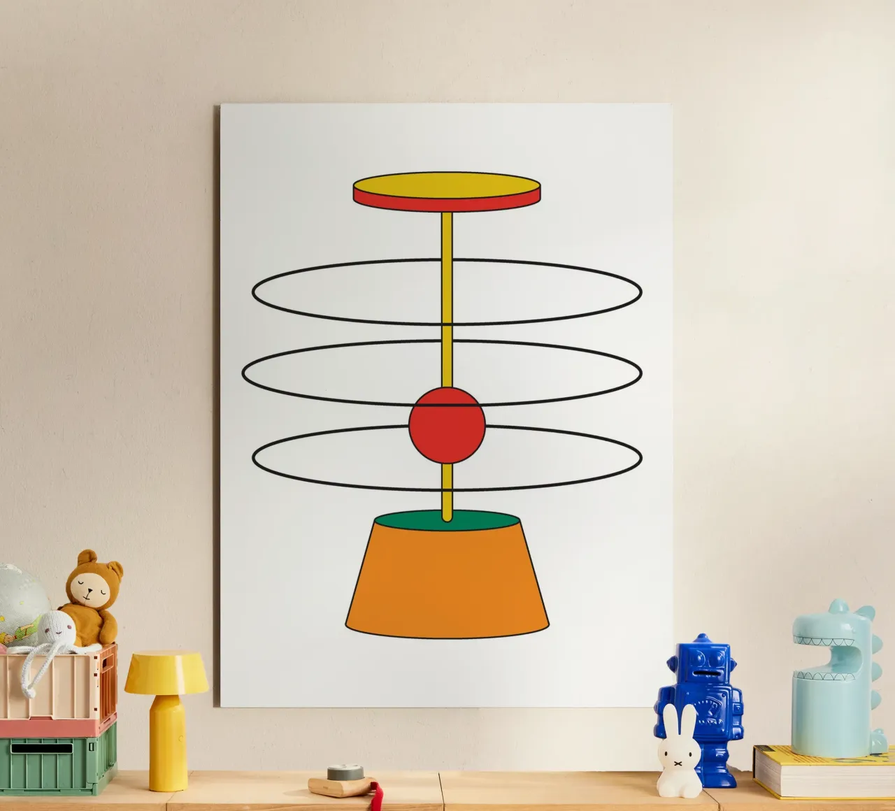 Abstract Shape Thinking Idea alluminio dibond da Family Bauhaus Art