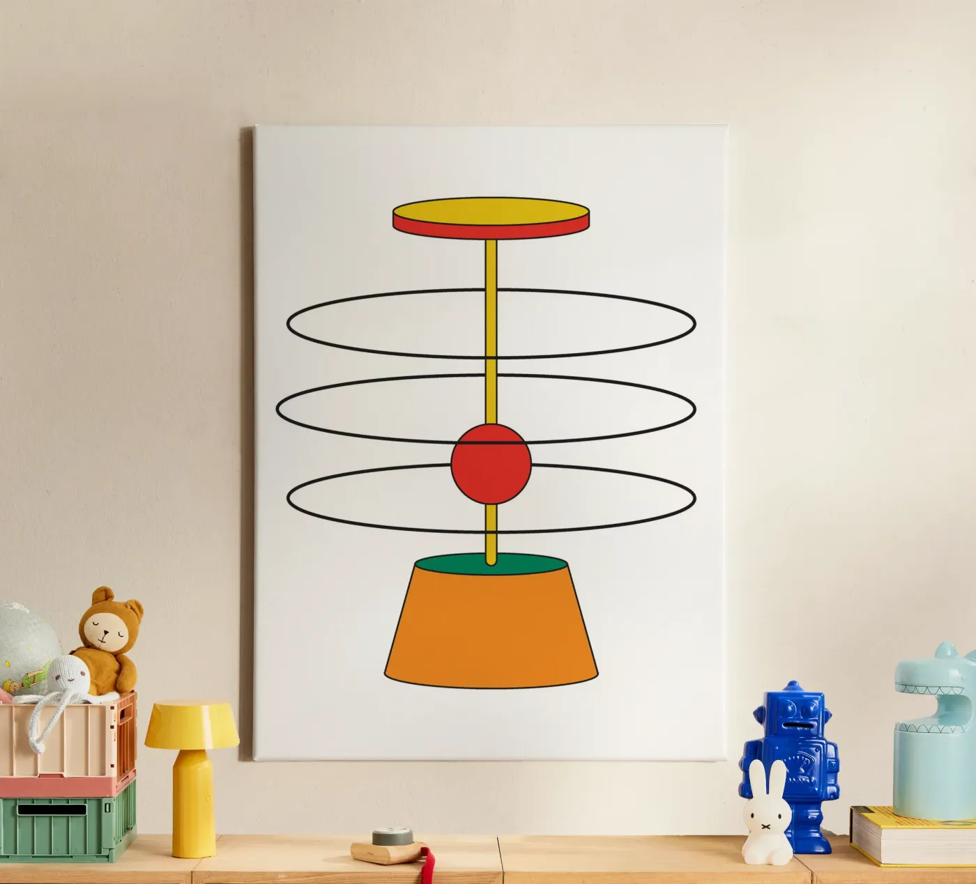 Abstract Shape Thinking Idea canvas van Family Bauhaus Art