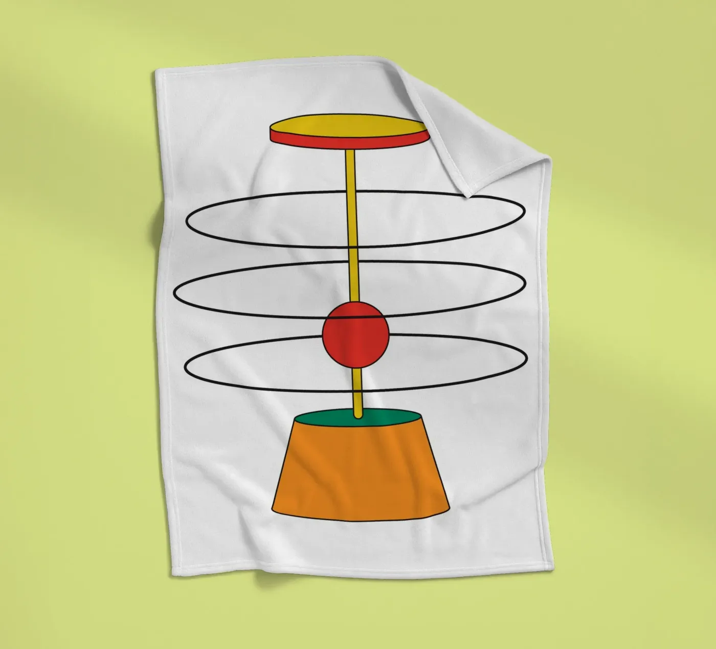 Abstract Shape Thinking Idea coperta in pile da Family Bauhaus Art