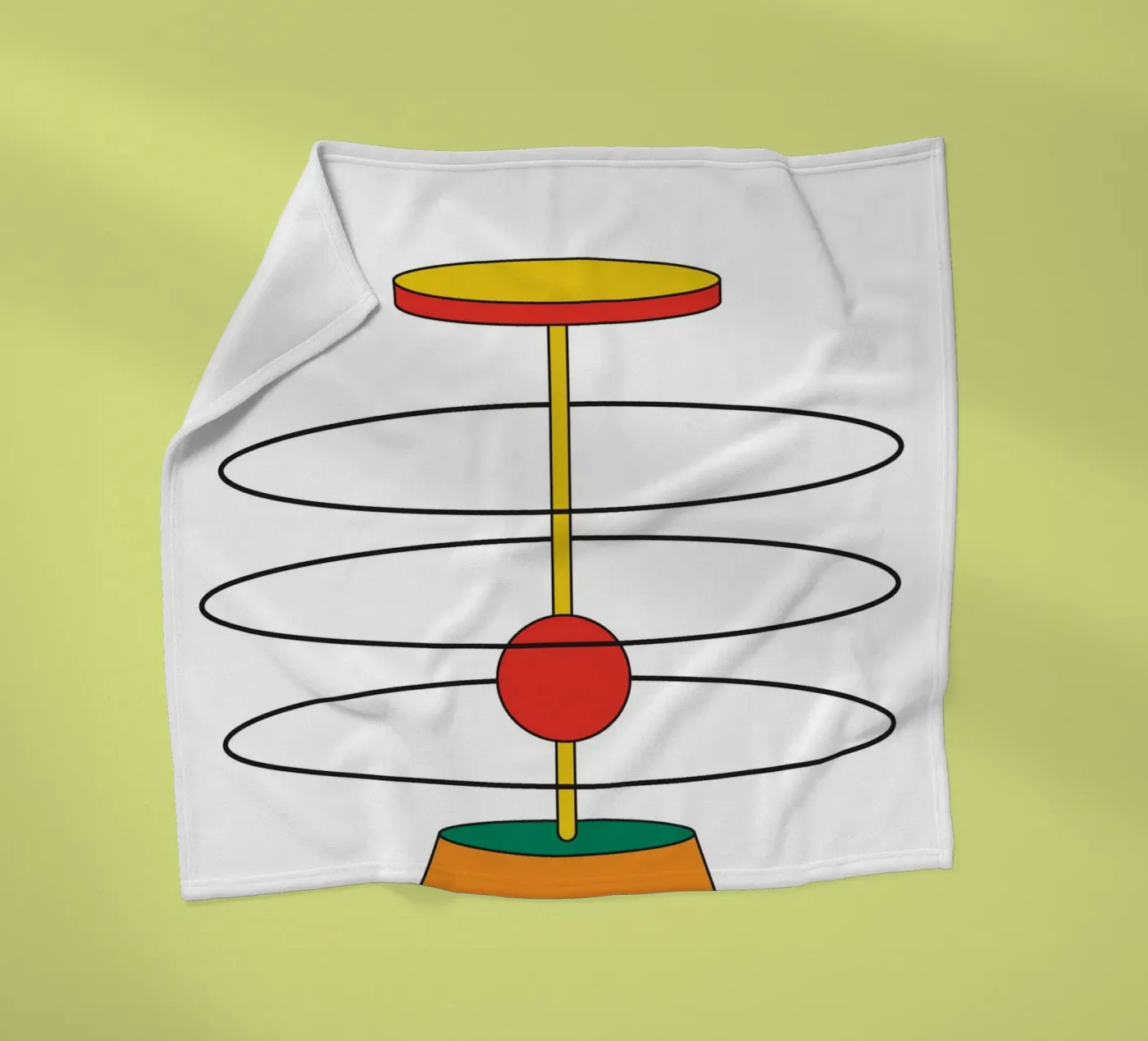 Abstract Shape Thinking Idea coperta in pile da Family Bauhaus Art
