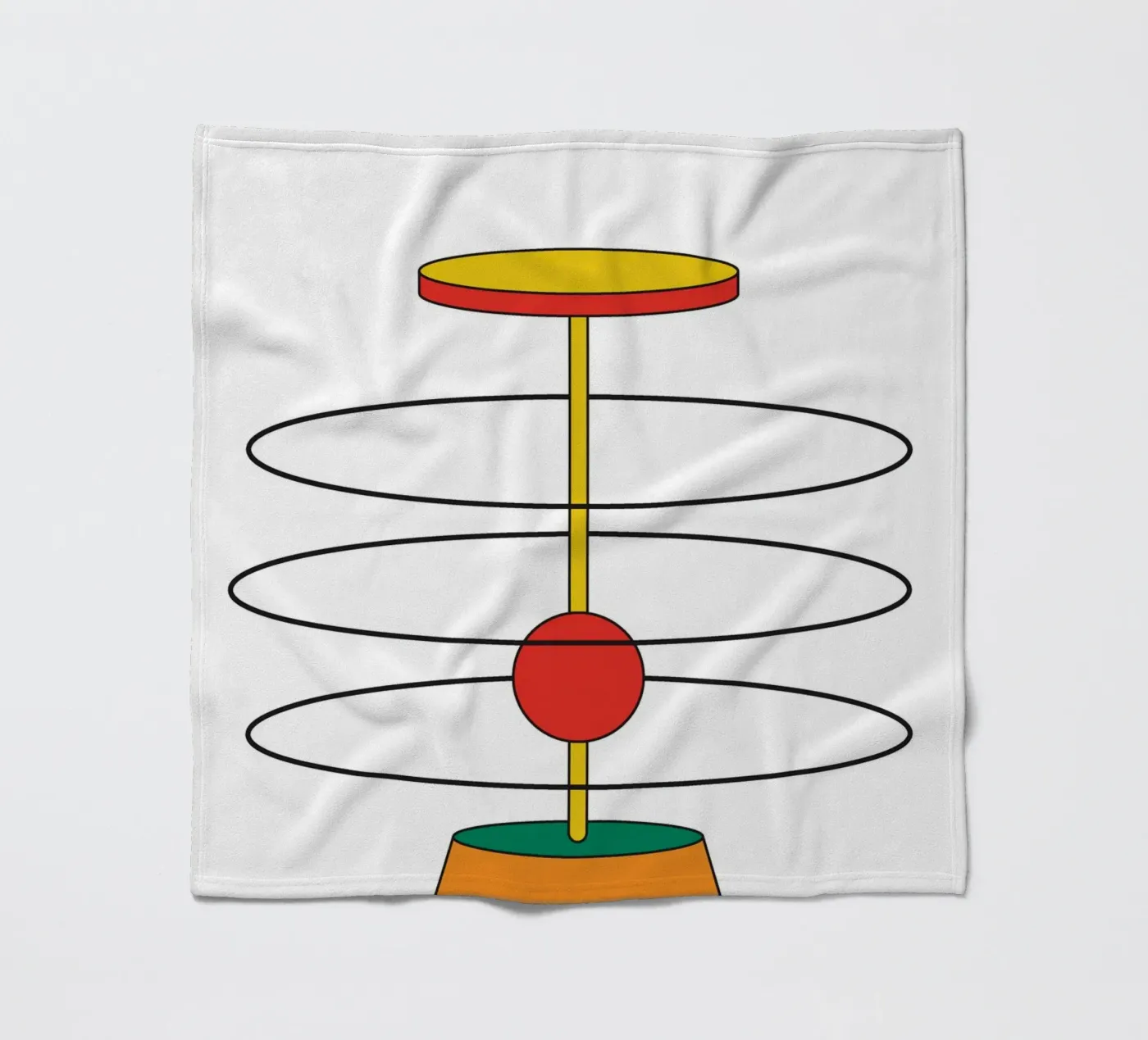 Abstract Shape Thinking Idea coperta in pile da Family Bauhaus Art