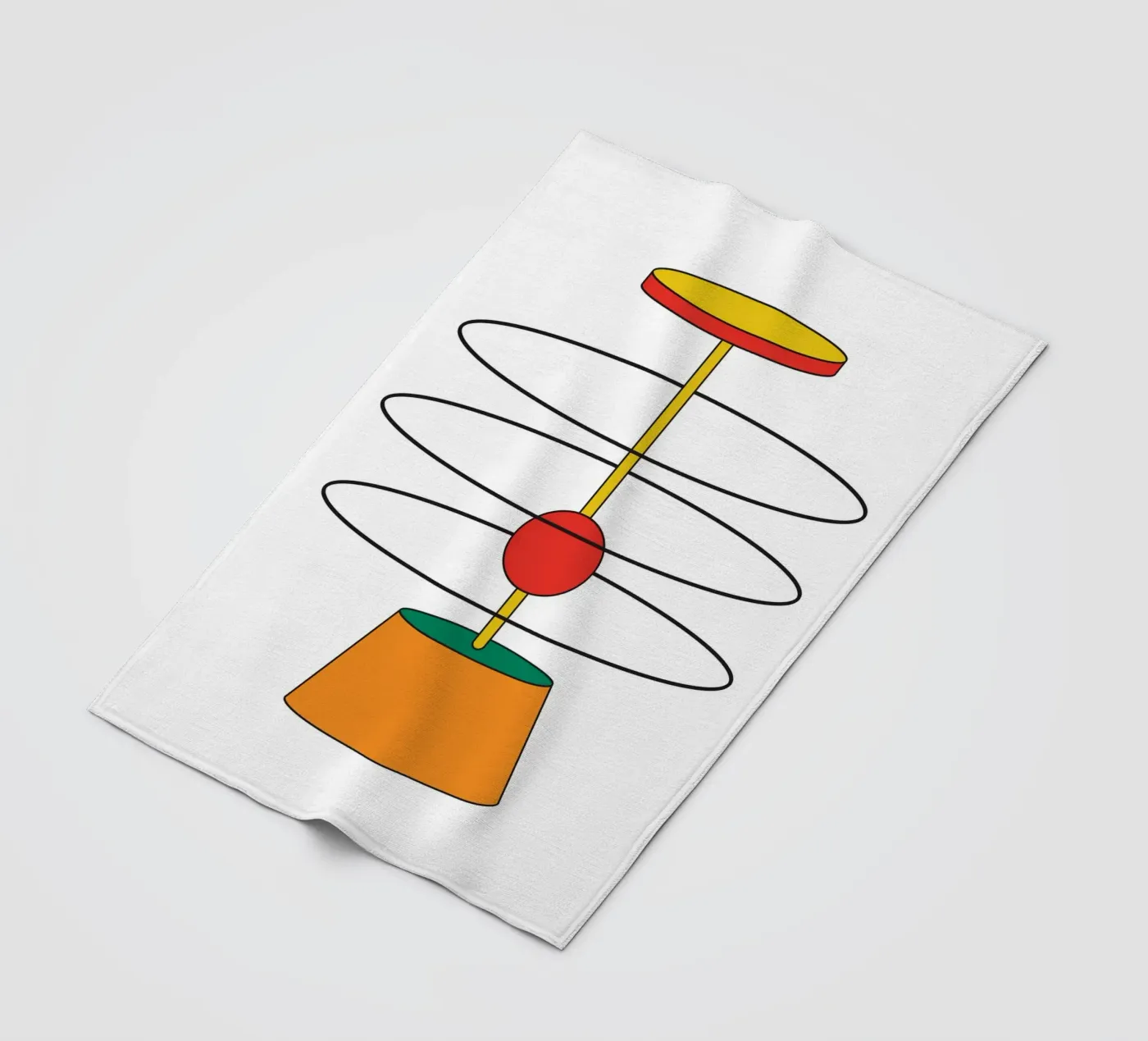 Abstract Shape Thinking Idea coperta in pile da Family Bauhaus Art