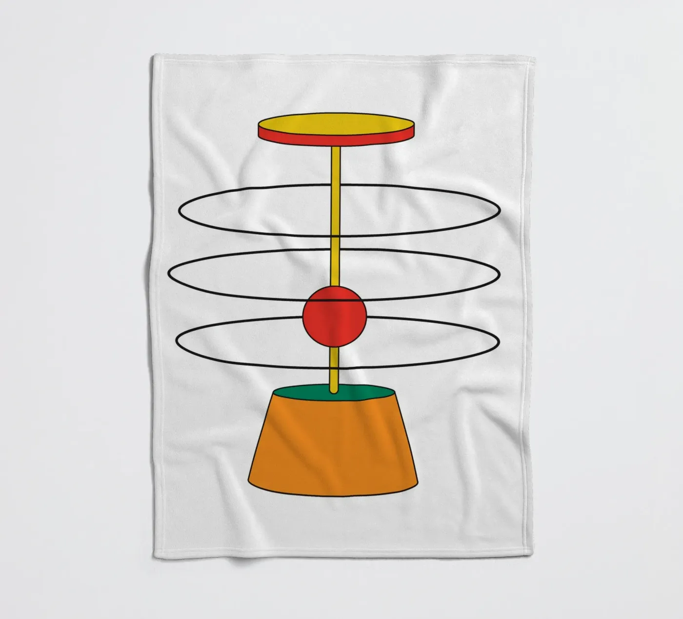 Abstract Shape Thinking Idea coperta in pile da Family Bauhaus Art