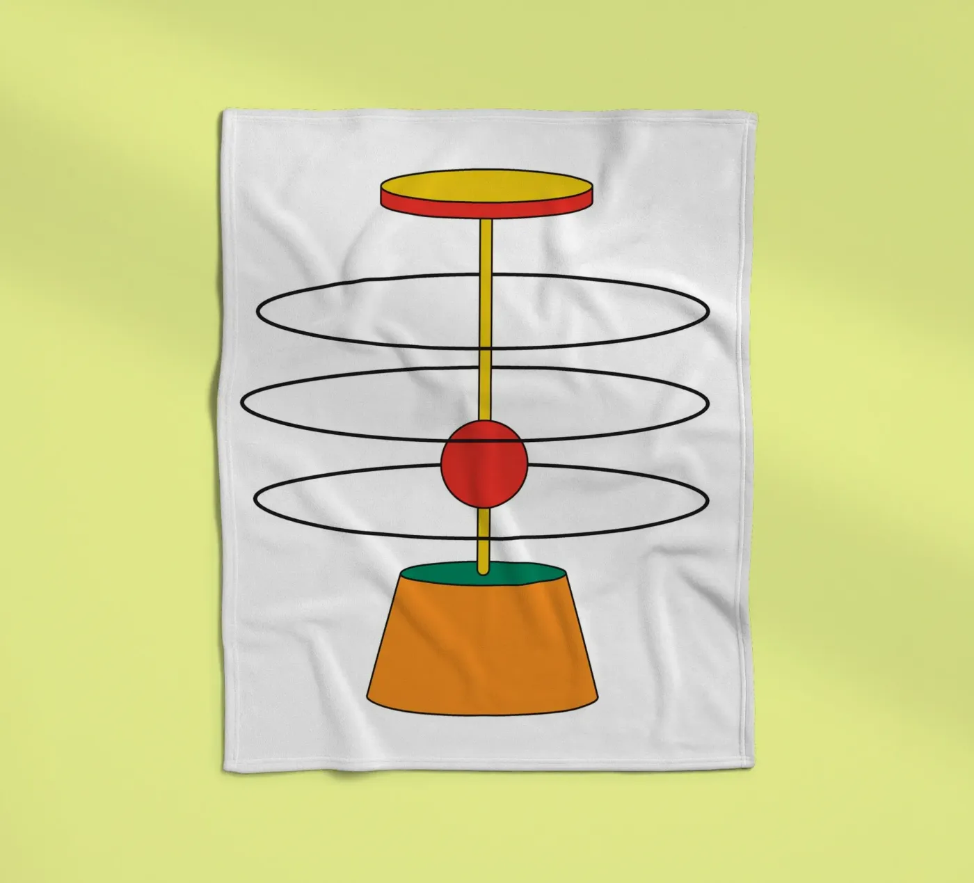 Abstract Shape Thinking Idea coperta in pile da Family Bauhaus Art