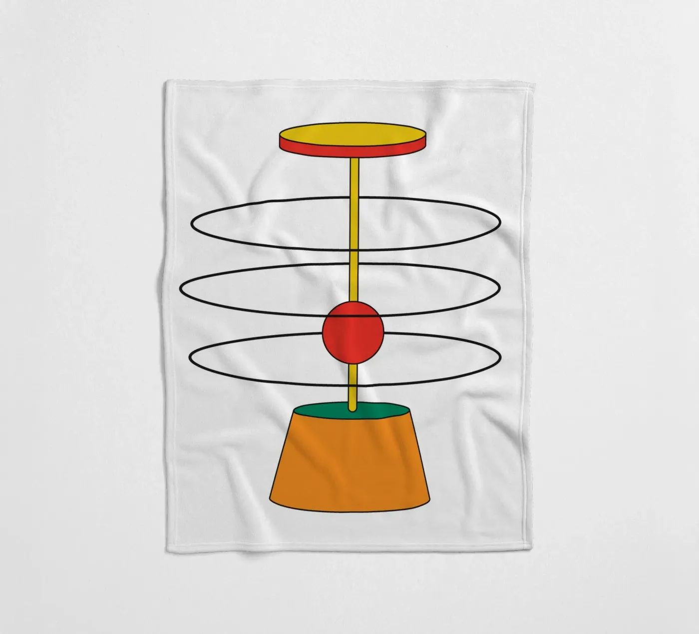 Abstract Shape Thinking Idea coperta in pile da Family Bauhaus Art