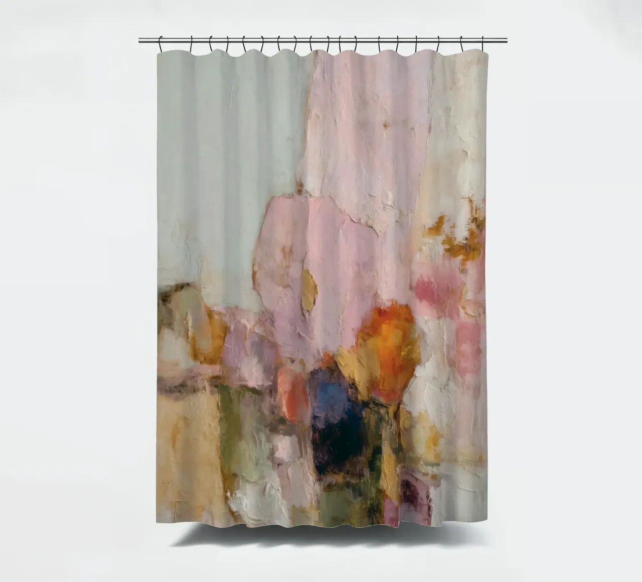 Natural colour fields shower curtain by Carinaprint