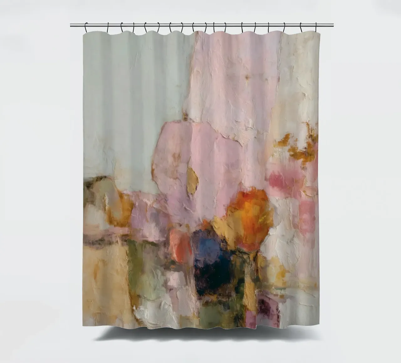 Natural colour fields shower curtain by Carinaprint
