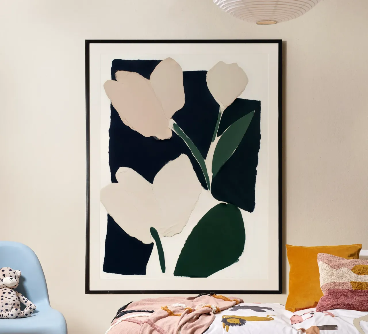 Ancora in fiore poster con telaio in plastica da Seed & Signal