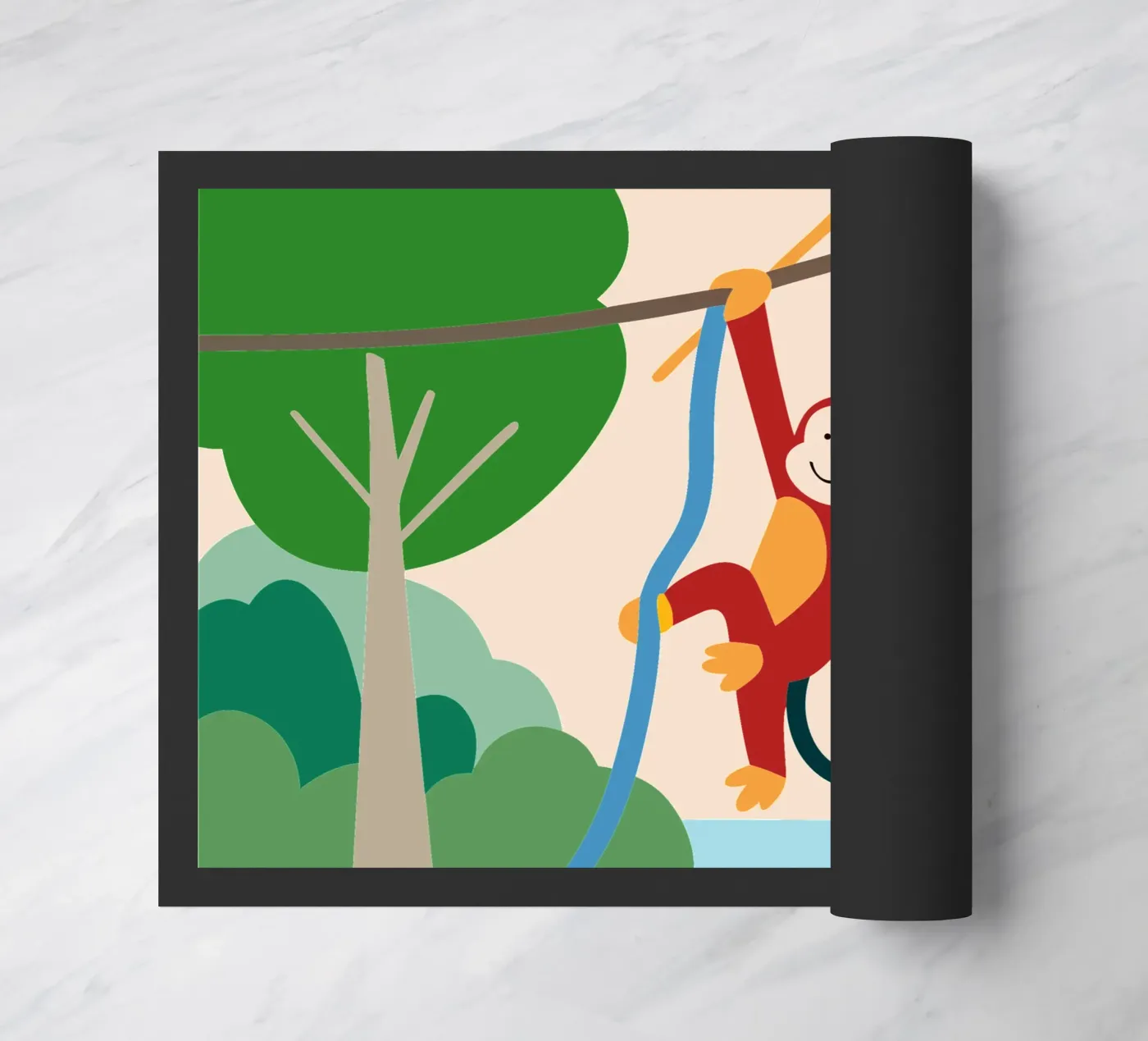 Monkey Hanging deurmat van CUTE ANIMALS