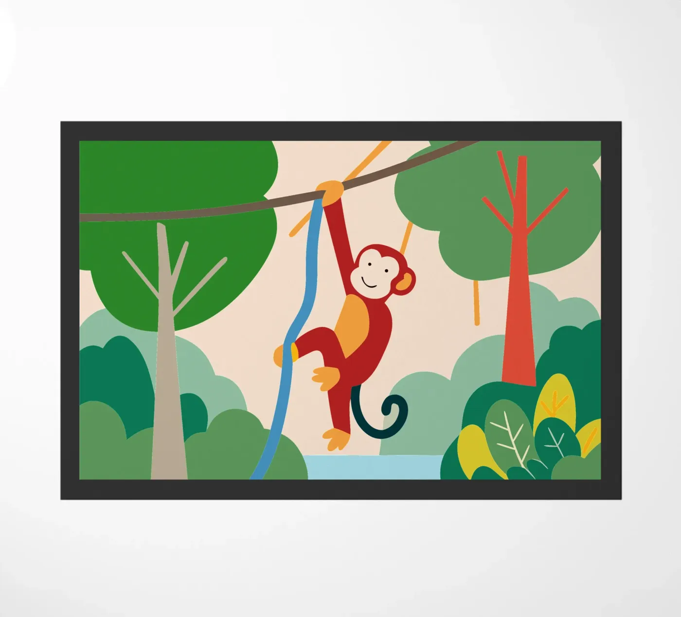 Monkey Hanging deurmat van CUTE ANIMALS