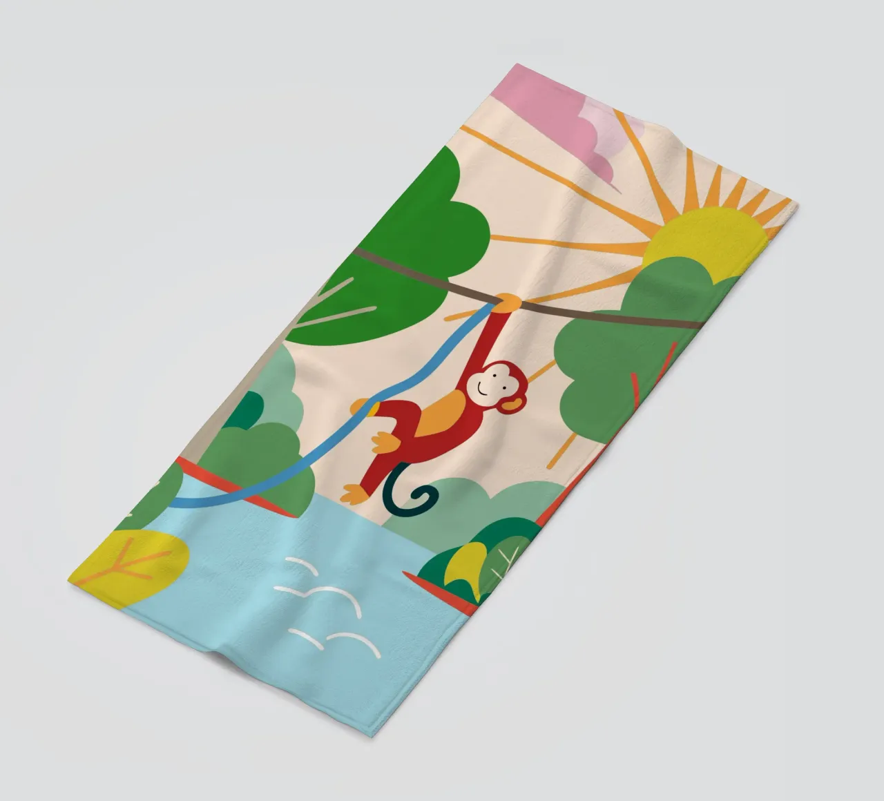 Monkey Hanging telo mare da CUTE ANIMALS