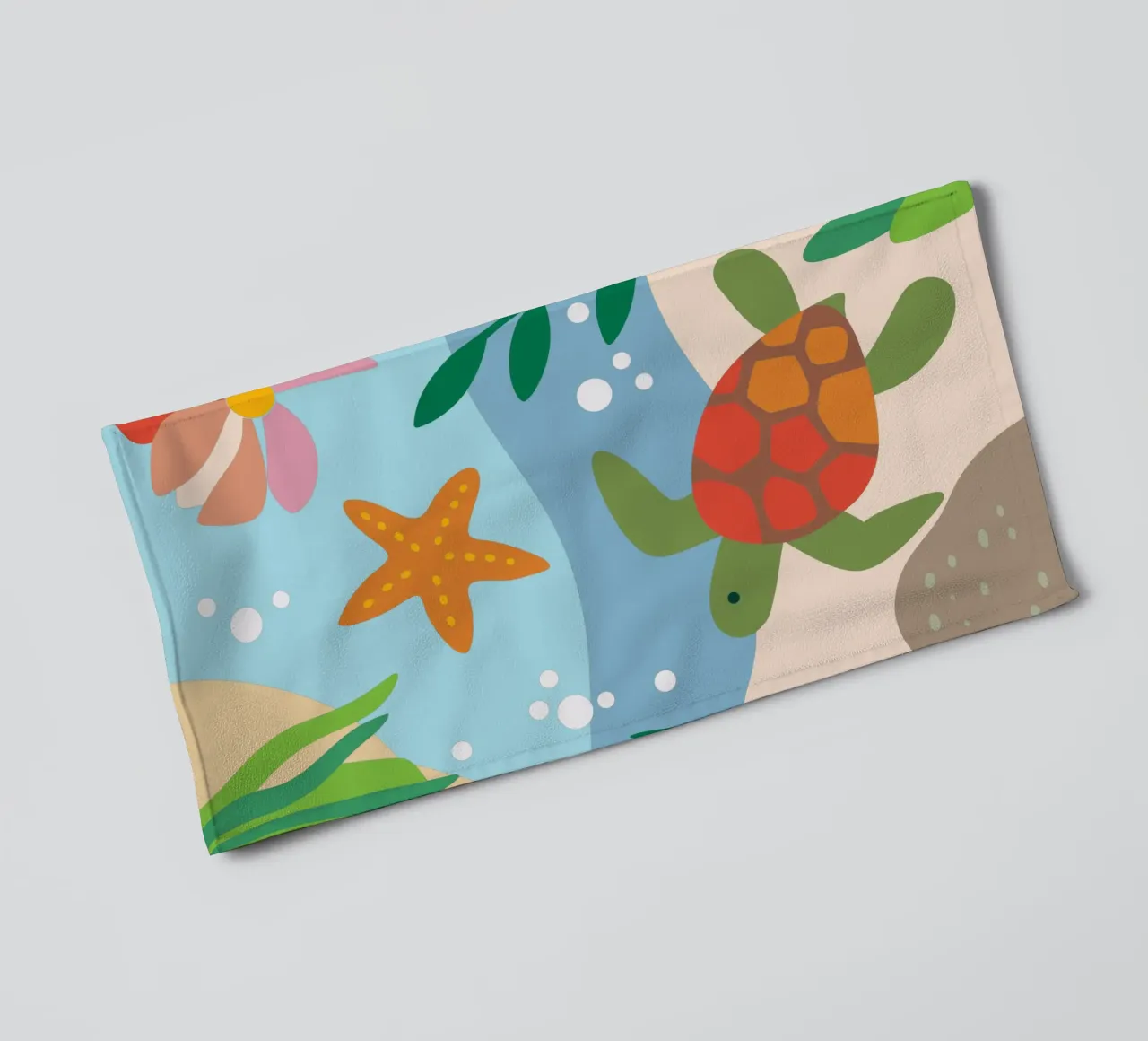 Meeresschildkröten und Seesterne Handtuch von CUTE ANIMALS