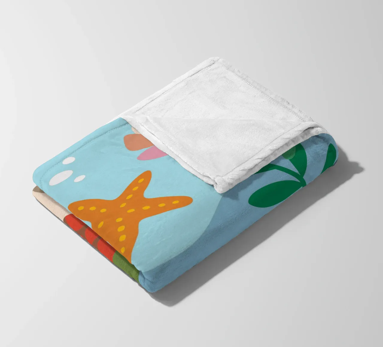 Tartarughe marine e stelle marine coperta in pile da CUTE ANIMALS